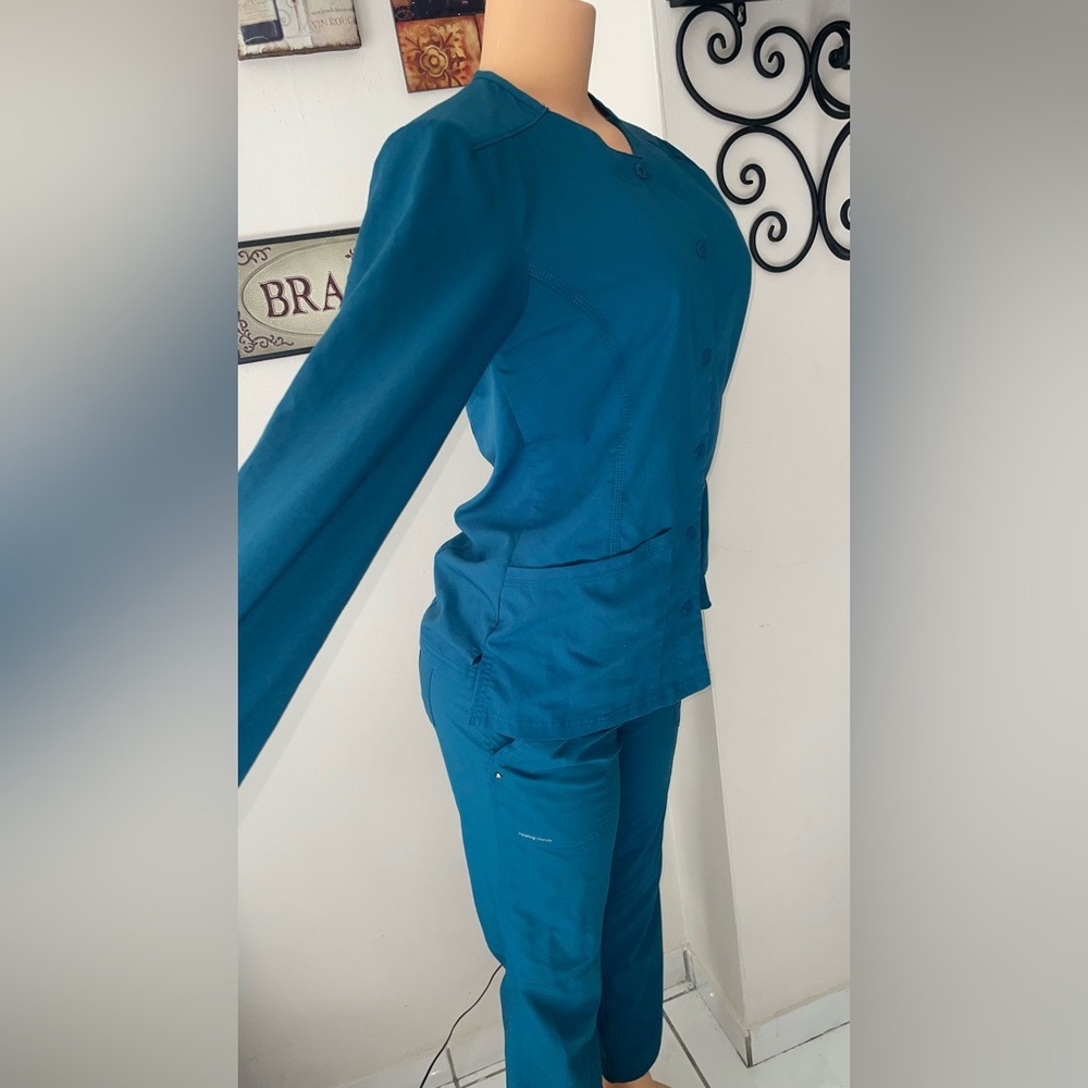 SET HEALING HANDS SET SCRUBS TOP L/S size XS PANT SP EXCELLENT CONDITIONS BOTH